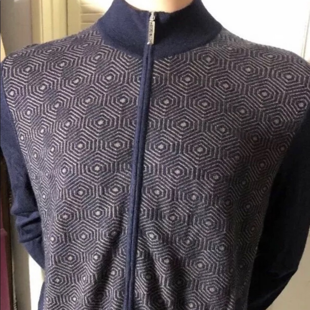Cashmir Silk Steffano Ricci Italy  Blue Brown L 52